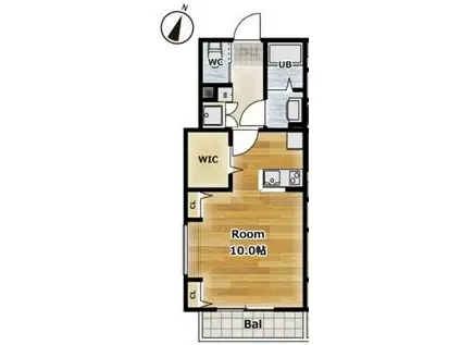 GRACIM03(ワンルーム/3階)の間取り写真