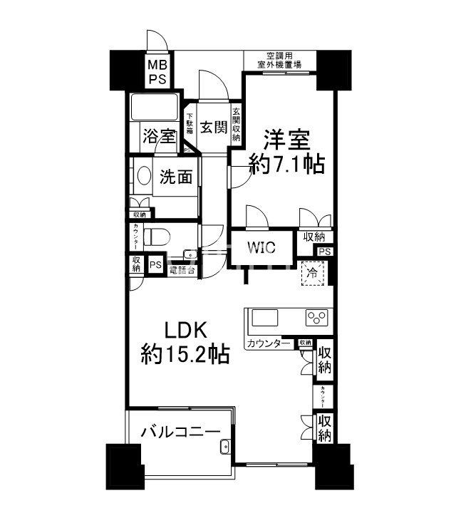 ライオンズマンション烏丸通(1LDK/5階)の間取り写真