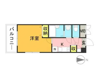 アコール住吉(1K/2階)の間取り写真