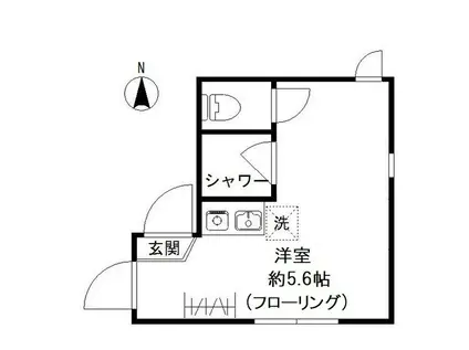 スオーノ神楽坂(ワンルーム/1階)の間取り写真