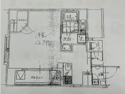 レジデンス光・上之園(ワンルーム/3階)の間取り写真