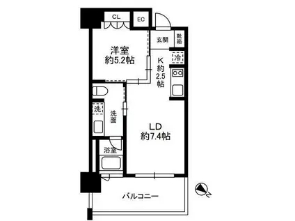 THE ROPPONGI TOKYO SUPERIOR RESIDEN(1LDK/4階)の間取り写真