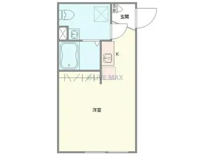 アミスタ新小岩(ワンルーム/3階)の間取り写真