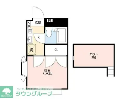 ビューシティ富士見台(1K/1階)の間取り写真