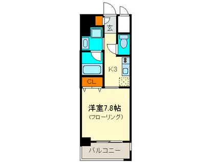 レジディア丸の内(1K/9階)の間取り写真