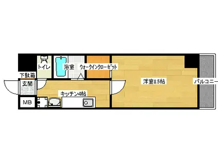 ミーニュ・カーザ(1K/10階)の間取り写真