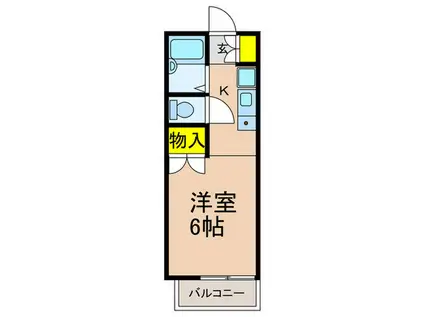 メゾンセフィーネ(1K/2階)の間取り写真