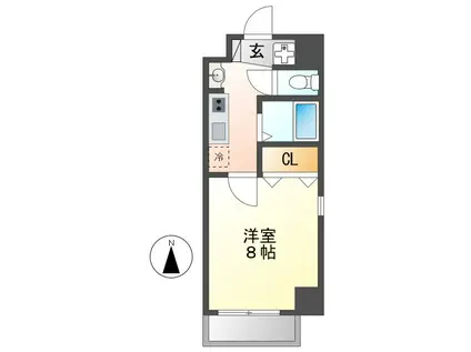 プラチード(1K/1階)の間取り写真