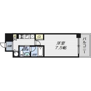 エスライズ京町堀(1K/4階)の間取り写真