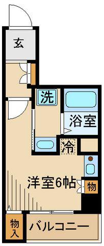 LINX LEGAMI(ワンルーム/4階)の間取り写真