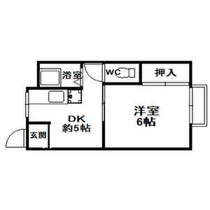 光洋マンション(1DK/2階)の間取り写真