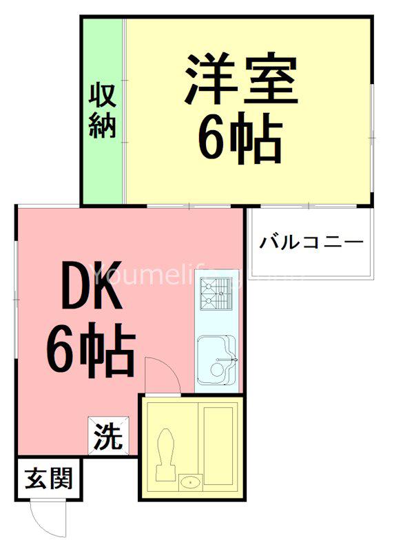 セザール第2海老名(1DK/1階)の間取り写真