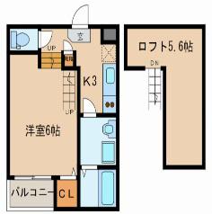 ブランドハウス城西1(1K/1階)の間取り写真