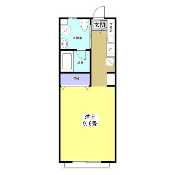 A HOUSE(ワンルーム/1階)の間取り写真
