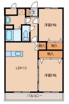 ピーチフローレⅢ(2LDK/7階)の間取り写真