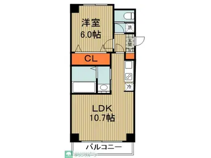 ルーブル白金(1LDK/1階)の間取り写真