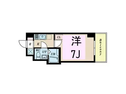 マリーナヨコハマプレミアム(1K/4階)の間取り写真