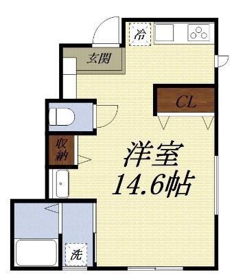 敷島VILLAGE(ワンルーム/1階)の間取り写真