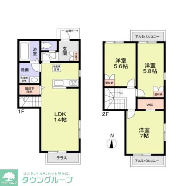 GRACECOURTIII(3LDK/1階)の間取り写真
