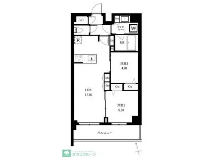 アーバンパーク船堀II(2LDK/2階)の間取り写真