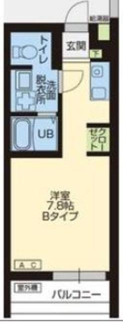 WOOD4東川口(ワンルーム/2階)の間取り写真