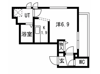 ASOBI-PALACE学芸大学(1K/2階)の間取り写真