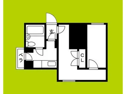 生野東アパート(2K/2階)の間取り写真