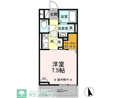 IK橋本(1K/2階)の間取り写真