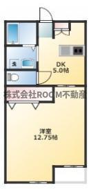 第1年見マンション(1DK/1階)の間取り写真