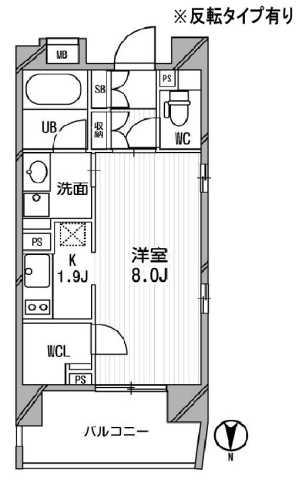 クリオ西池袋(1K/13階)の間取り写真