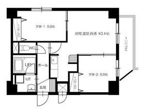 SーFORT札幌元町(2LDK/4階)の間取り写真