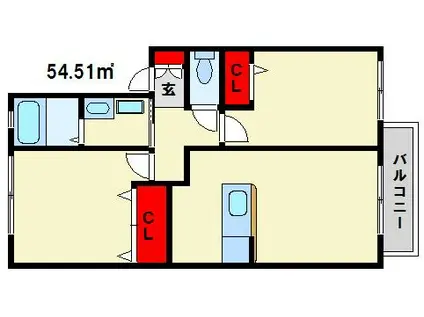 プレミールドソレイユ(2LDK/2階)の間取り写真