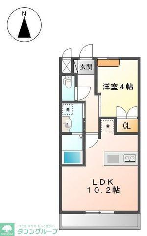 大鈴樹II(1LDK/1階)の間取り写真