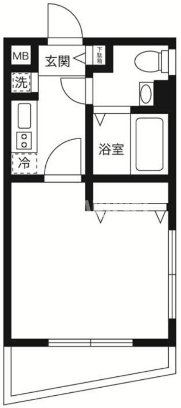 エルメゾンダイカネ(1K/2階)の間取り写真