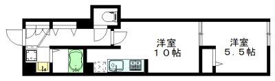 CASA ARBOL GRANDE(1LDK/1階)の間取り写真
