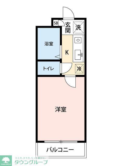 マイナビSTAYミライエ朝霞駅東口(1K/3階)の間取り写真
