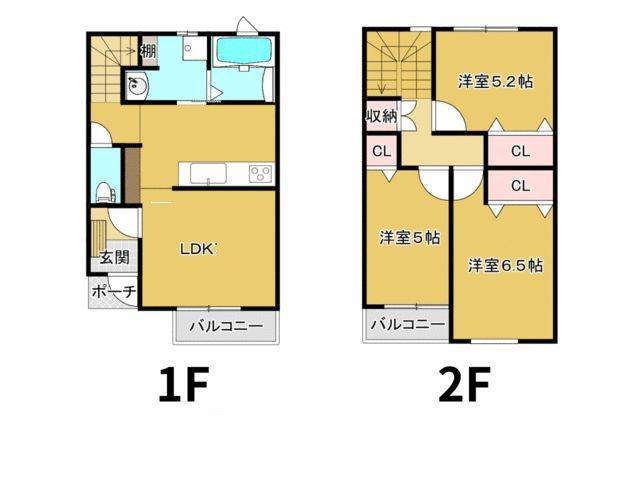 グレースII(3LDK/1階)の間取り写真