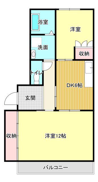 マンションエスポワール(2DK/3階)の間取り写真