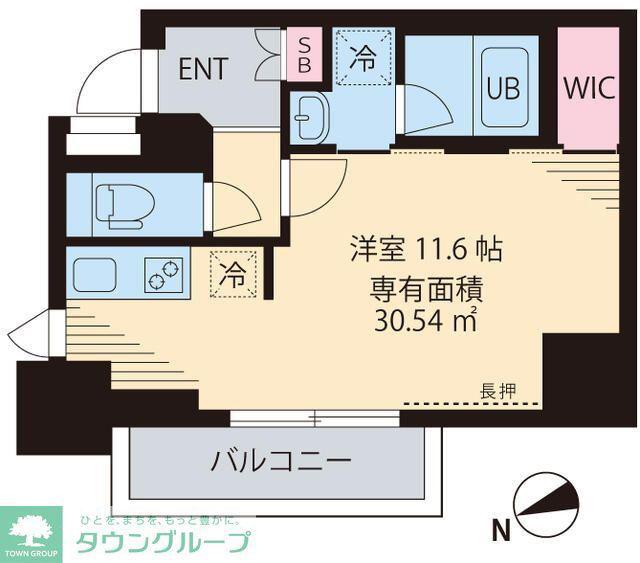 KーCREST(ワンルーム/8階)の間取り写真