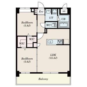 S-RESIDENCE半道橋ACHIEVE(2LDK/5階)の間取り写真