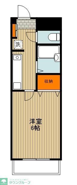 サンライズ田無V(1K/3階)の間取り写真
