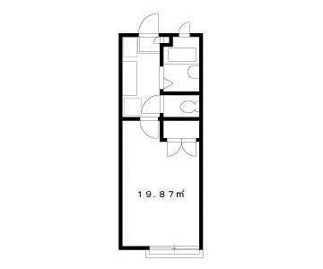 BROWNHOMES(1K/2階)の間取り写真