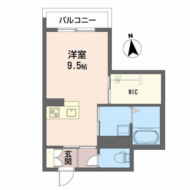 チェルシー 西津田 ウエスト(ワンルーム/1階)の間取り写真