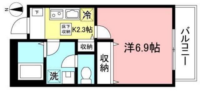 メゾン ド フレーズ(1K/1階)の間取り写真