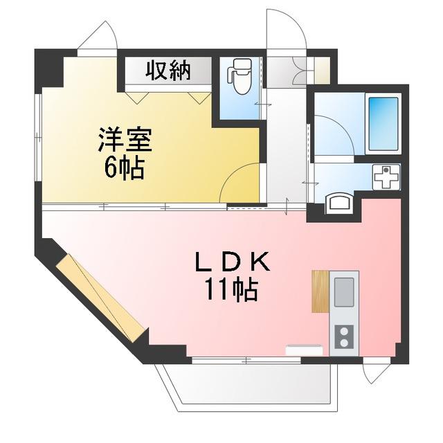 クエル田端(1LDK/7階)の間取り写真