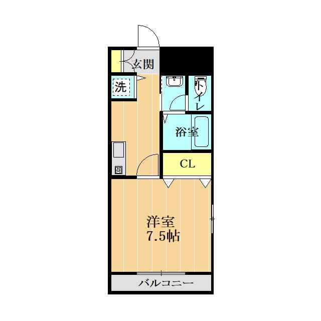 KOHEN NO.1ビル(1K/5階)の間取り写真