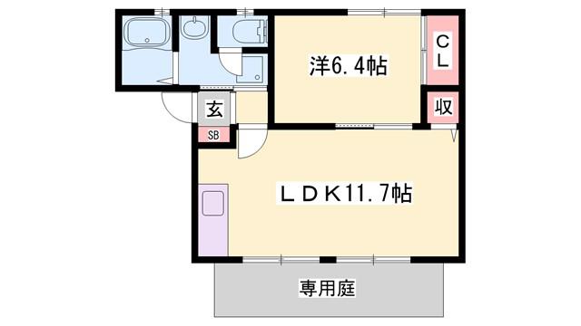 MAIOR YAMATO B棟(1LDK/2階)の間取り写真