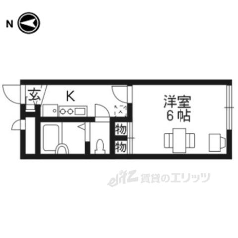 レオパレス 和泉Ⅱ(1K/2階)の間取り写真