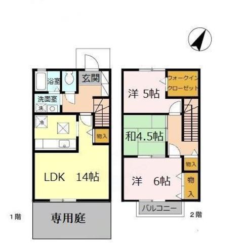 ボア ソルテ 3(3LDK/1階)の間取り写真