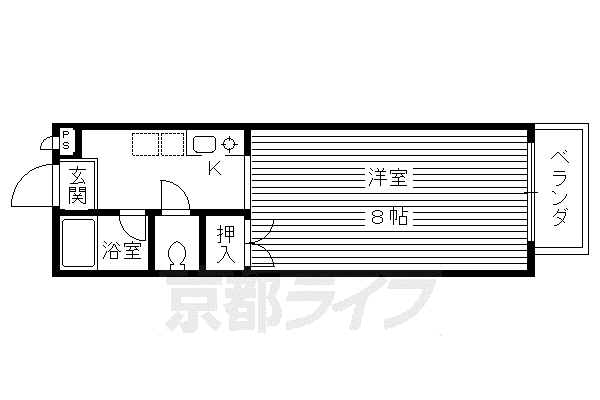 エレガントヴィラ21(1K/3階)の間取り写真